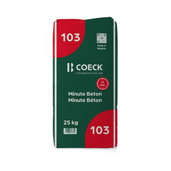 BETON MINUTE 25kg 48sacs/pal (±13L/sac) Ref.103 COECK